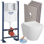 Grohe pack wc b�ti autoportant rapid sl + wc sans bride integra avec fixations invisibles + abattant ...