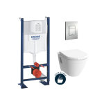 Grohe - pack wc bâti autoportant rapid sl + wc suspendu vitra s50 + abattant softclose + plaque chrome ... Grohe - pack wc bâti autoportant rapid sl + wc suspendu vitra s50 + abattant softclose + plaque chrome ...