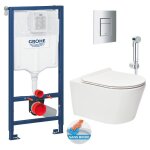 Grohe pack wc b�ti - support rapid sl + wc sans bride brevis + abattant softclose + douchette bidet + ...