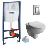 Grohe - pack wc bâti - support rapid sl + vitra normus wc suspendu sans bride + abattant frein de chute ... Grohe - pack wc bâti - support rapid sl + vitra normus wc suspendu sans bride + abattant frein de chute ...