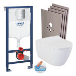 Grohe pack wc bti - support + wc sans bride bello + abattant softclose + set d'habillage (rapidsl - ...