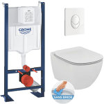 Grohe - pack wc rapid sl autoportant + cuvette ideal standard t354601 + plaque skate air blanche (projecttesi ...