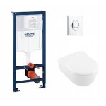 Pack wc grohe rapid sl + cuvette avento villeroy & boch + plaque skate air chrom