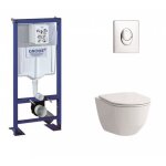 Grohe - pack wc rapid sl + cuvette rimless laufen pro + plaque chrom�e