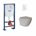 Grohe - pack wc rapid sl + cuvette sans bride kelos flush blanc + plaque skate air blanc Grohe - pack wc rapid sl + cuvette sans bride kelos flush blanc + plaque skate air blanc