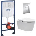 Pack wc grohe rapid sl - cuvette sans bride sat (fixations cachées) - plaque skate chrome (rapidsl - ... Pack wc grohe rapid sl - cuvette sans bride sat (fixations cachées) - plaque skate chrome (rapidsl - ...