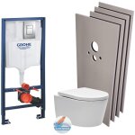 Pack wc rapid sl + cuvette sans bride sat, fixations cach�es + plaque skate chrome + set habillage(rapidsl ...