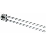 Grohe ? porte - serviette mural 2 bras pivotants ? finition chrome brillante ? fixation invisible ? m�tal ...