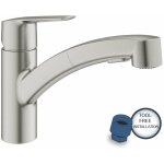 Grohe quickfix start - mitigeur d'vier avec douchette extractible, supersteel 30531dc1