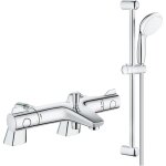 Grohe - robinet bain thermostatique grohtherm 800 avec ensemble de douche 2 jets et colonnettes
