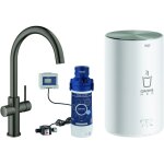 Grohe - robinet et boiler red duo 30083 m - size c - sortie graphite dur bross