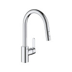 Grohe robinet de cuisine vier get, robinet avec douchette extractible, bec en forme de u, inverseur ...