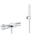 Grohe - set bain / douche mitigeur thermostatique grohtherm 2000 + stick de douche mural 1 jet, chrome ...