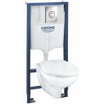 Solido - set pour wc suspendu + cuvette et abattant softclose bau ceramic, plaque de dclenchement sail, ...
