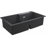 Viers - �vier composite k500 avec garniture de vidage automatique, 86x50 cm, noir granite 31649ap0 - ...