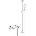 Grohe - brausethermostat - set grohtherm 1000 mit brausestange 600 mm handbrause cube � 110 mm und brauseschla ...