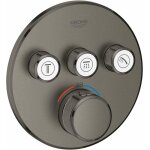 Grohtherm smartcontrol - mitigeur thermostatique encastr de douche, 3 sorties, hard graphite bross ...