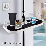 Tagre de douche tlescopique poteau rglable organisateur de salle de bain porte - savon multifonction ...