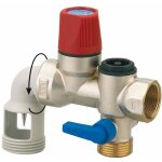 Groupe de sécurité coudé 7 bar siège inox - avec raccordement eau froide et chauffe - eau filetage 20 ... Groupe de sécurité coudé 7 bar siège inox - avec raccordement eau froide et chauffe - eau filetage 20 ...