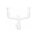 Cgc 404035007 double siphon pour vier sans vannes