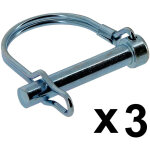 Lot de 3 goupilles de fixation pour mches de tarire