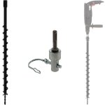 Gt market - mche de tarire  40 mm avec adaptateur pour perceuse et perforateur sds - plus