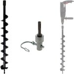 Gt market - mche de tarire  80 mm avec adaptateur pour perceuse et perforateur sds - plus