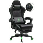 Gtplayer - chaise gaming repose - pieds haut - parleur bluetooth fauteuil gamer ergonomique si�ge pivotante ...