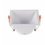 V - tac - support de spot led encastrable carr� gu10 � section carr�e, couleur blanche