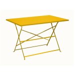 Proloisirs - gueridon de jardon pliant cuba en acier 110 x 70 cm - miel