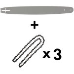 Guide 22 pouces (55 cm) avec lot de 3 chanes 85 maillons pour trononneuse
