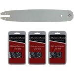 Gt market - guide 30 cm (12 pouces) + lot de 3 chanes 44 maillons - compatible trononneuses stihl ms ...