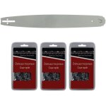 Guide 50 cm (20 pouces) + lot de 3 chanes 72 maillons - compatible trononneuses husqvarna