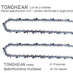 Guide et cha�ne pour tron�onneuse, lot de 2 cha�nes de tron�onneuse faible rebond 3 / 8'lp 42 maillons ...