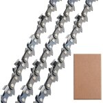 Guide et chaîne pour tronçonneuse, lot de 3 chaîne de tronçonneuse faible rebond 3 / 8'lp 50 maillons ... Guide et chaîne pour tronçonneuse, lot de 3 chaîne de tronçonneuse faible rebond 3 / 8'lp 50 maillons ...