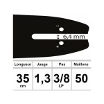 Guide ozaki 35 cm 3 / 8lp 1, 3mm Guide ozaki 35 cm 3 / 8lp 1, 3mm