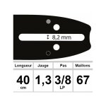 Guide ozaki 40 cm 0, 325 1, 3mm