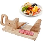 Guillotine à saucisson, couteau à émincer, matériau principal: bois d'hévéa Guillotine à saucisson, couteau à émincer, matériau principal: bois d'hévéa