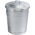 Poubelle americaine en acier galvanis 30l guillouard 080340