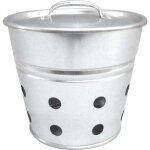 Seau vermicomposteur en acier galvanis 5 litres