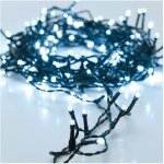 Guirlande multifonction � piles 96 leds c�ble noir lumi�re blanc froid 7, 5m
