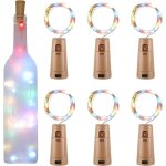 Guirlande led bouteille 2m 20 leds bouteille lumineuse, led bouchon bottle light �tanche fil d'argent ...