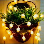 Guirlande lumineuse c�nes de pin, 6m 40led girlande de lumineux no�l pour sapin de no�l, ip44 imperm�able ...