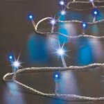 Fric lights and christmas - guirlande lumineuse extrieur 100 led blanc froid bleu cuivre 50m - feeric ...