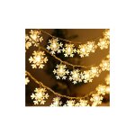 Guirlande lumineuse, flocon de neige guirlande lumineuse, 6m 40 led lumires de nol intrieur et extrieure, ...