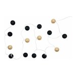Guirlande lumineuse led 'boule' 360cm noir & or