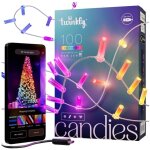 Guirlande lumineuse led pour sapin de no�l twinkly candies twkc100rgb - t 6 m en forme de bougie
