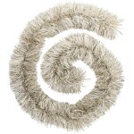 Guirlande de nol boa large 15 cm or et blanc longueur 2 mtres - feeric christmas