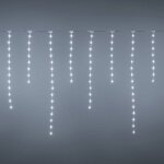 Guirlande stalactites chute de neige 3m h80cm 220 led gouttes blanc froid cble transparent lotti