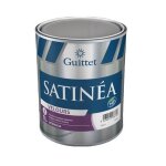 Guittet ? peinture satin�e velours blanche 1l ? pour murs int�rieurs ? acrylique lessivable ? rendement ...